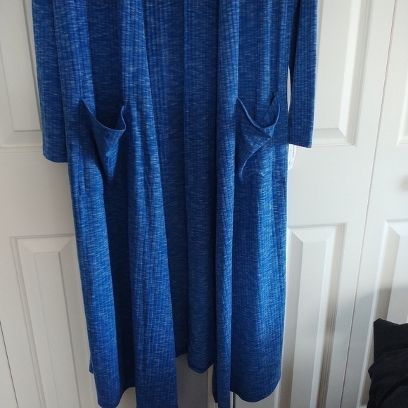 LuLaRoe Sarah L Elegant Blue Duster Cardigan Maxi L - Picture 10 of 15